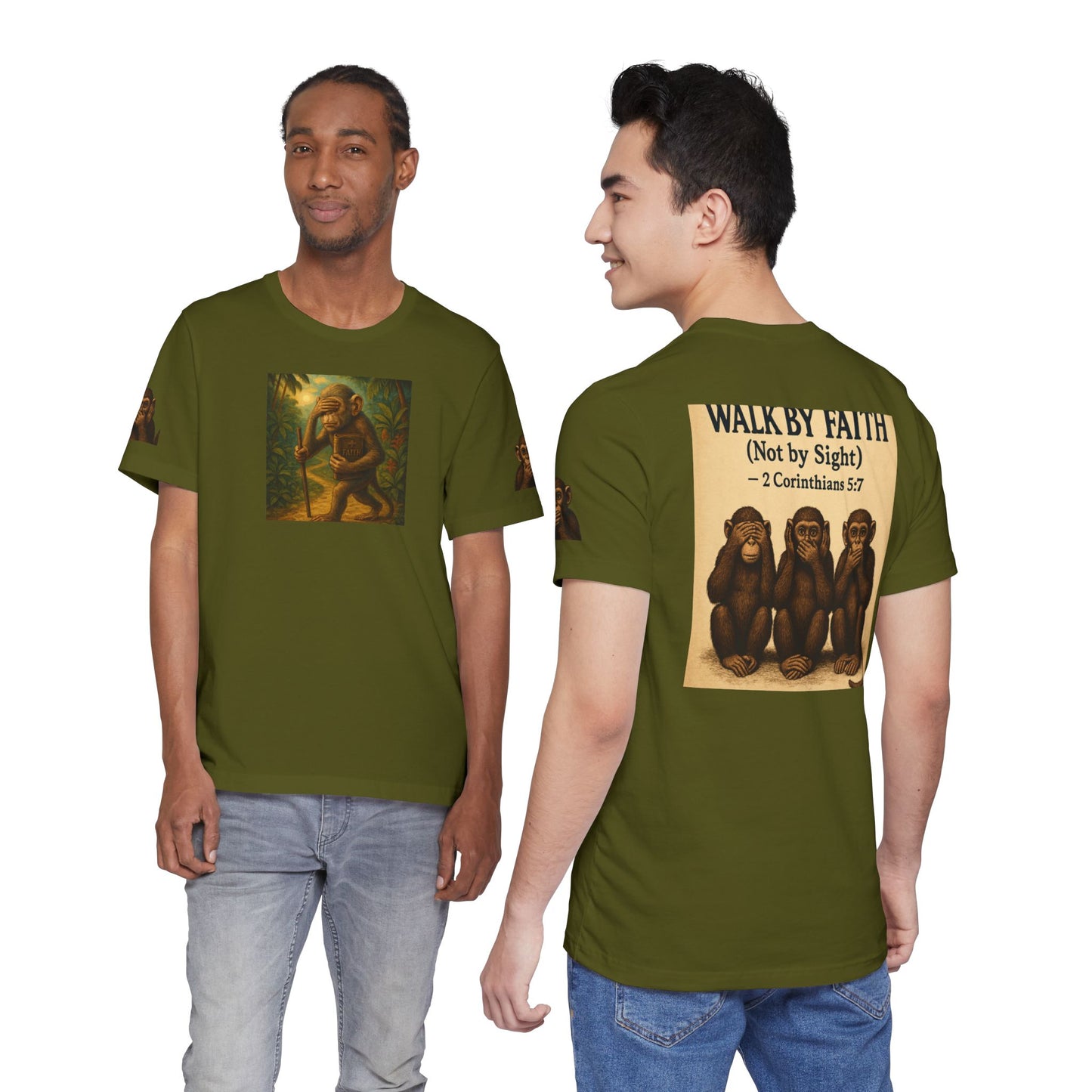 Walk By Faith Tee: Unisex Short Sleeve Shirt, Motivational Tee