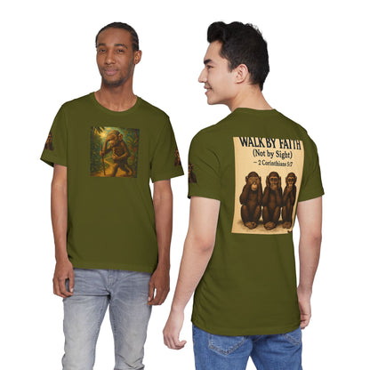 Walk By Faith Tee: Unisex Short Sleeve Shirt, Motivational Tee