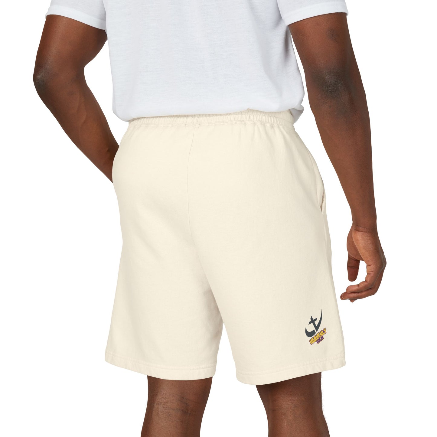 "Live Active. Stay Inspired." Sweat Shorts — Lightweight Casual Lounge Shorts (White Logo)