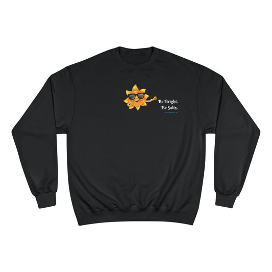 Deerfield Beach Crewneck Sweatshirt — "Be Bright Be Salty" Sun Graphic