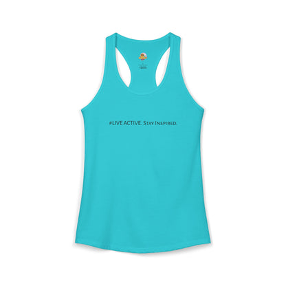 Women's "Live Active. Stay Inspired." Tank (Black Logo)