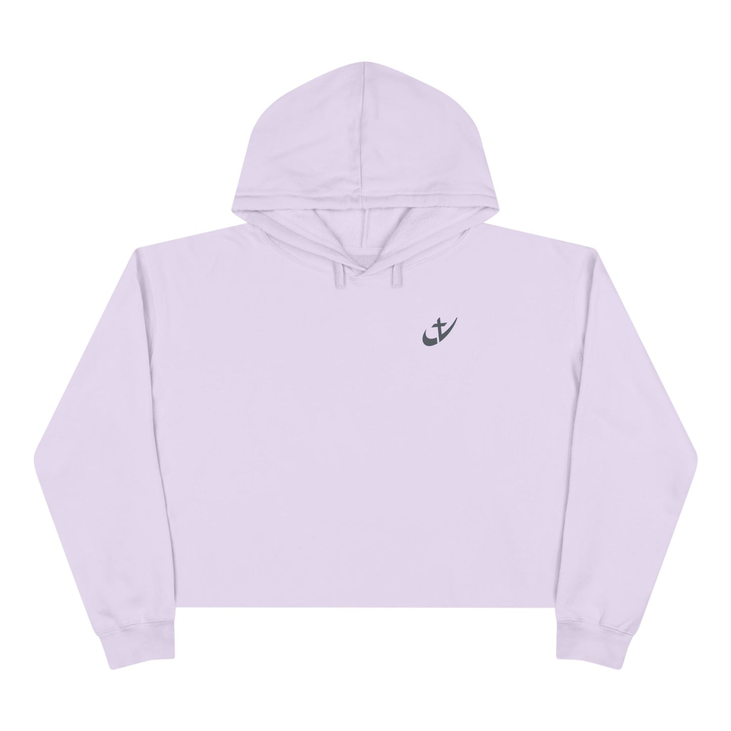 Cropped Hoodie — Heavenhighly Swoosh Chest Logo