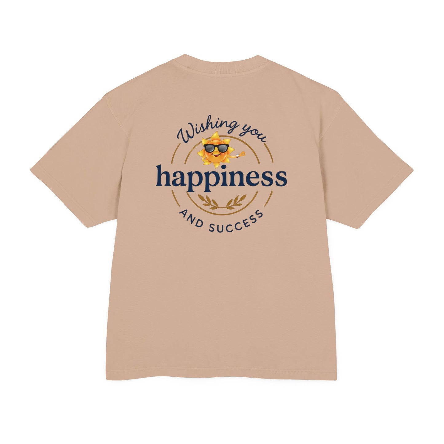 “Live Active. Stay Inspired.” with Happiness & Success — Boxy Graphic T-Shirt