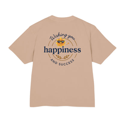 “Live Active. Stay Inspired.” with Happiness & Success — Boxy Graphic T-Shirt
