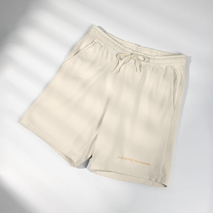 "Live Active. Stay Inspired." Sweat Shorts — Lightweight Casual Lounge Shorts (White Logo)