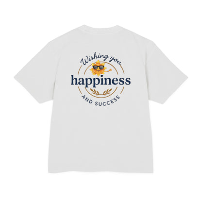 “Live Active. Stay Inspired.” with Happiness & Success — Boxy Graphic T-Shirt