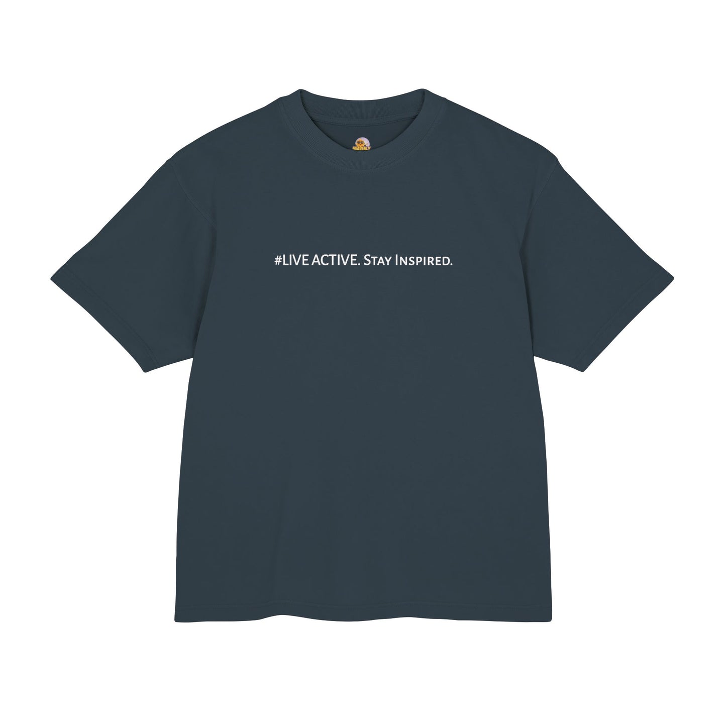 “Live Active. Stay Inspired.” with Happiness & Success — Boxy Graphic T-Shirt