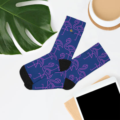 Tropical Flamingo Socks | Eco-Friendly Novelty Socks for Women | Fun Gift for Birthdays, Summer Parties, and Eco-Conscious Friends