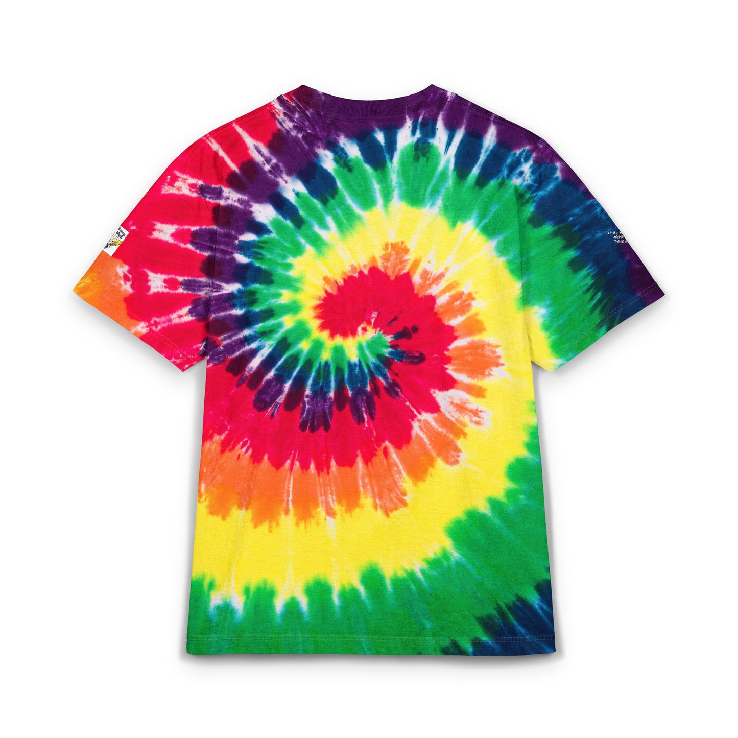 Vibrant Oversized Tie-Dye T-Shirt with Fun Embroidery, Summer Essential, Boho Fashion, Festival Wear, Unisex Casual Tee