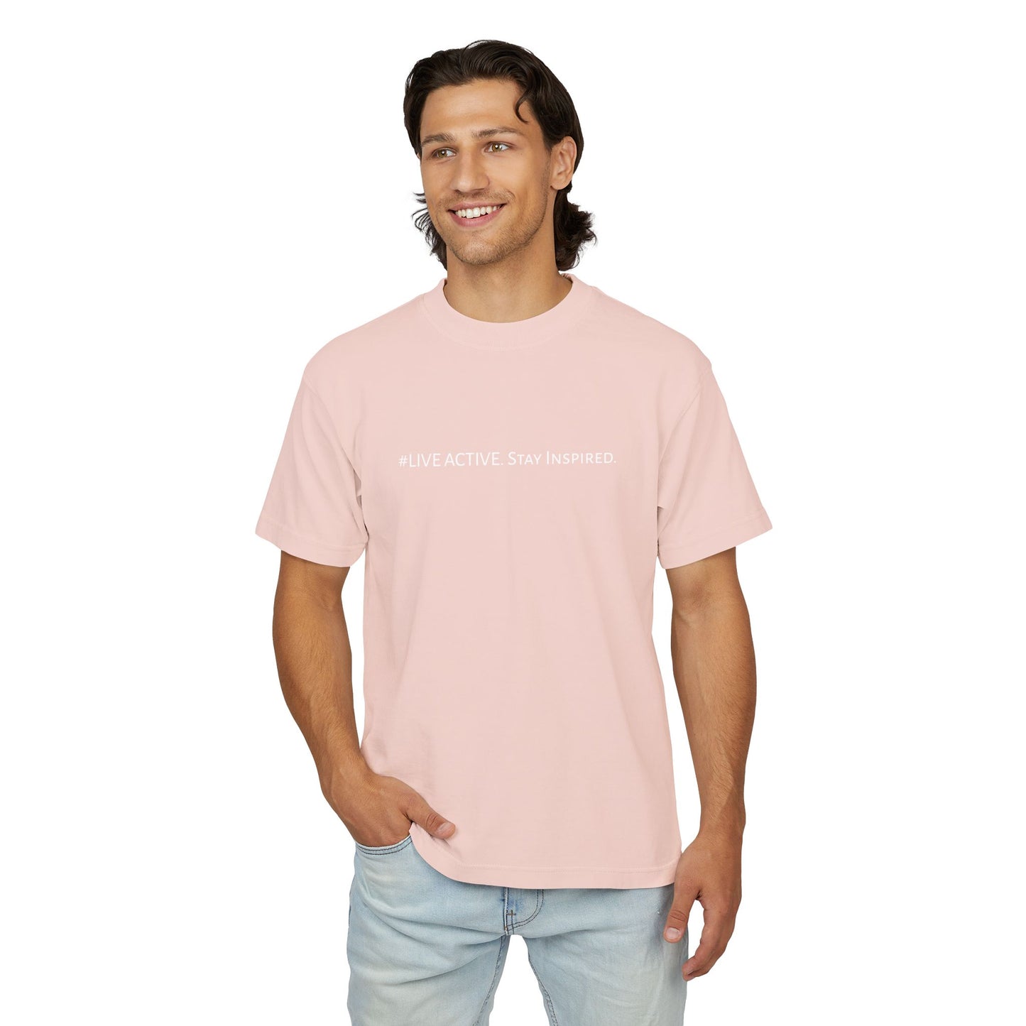 “Live Active. Stay Inspired.” with Happiness & Success — Boxy Graphic T-Shirt