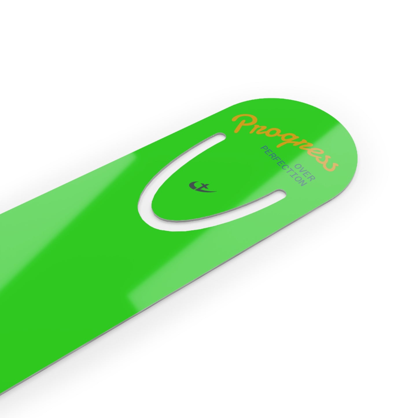 Progress Over Perfection — Wishing You Happiness and Success Inspirational Metal Bookmark