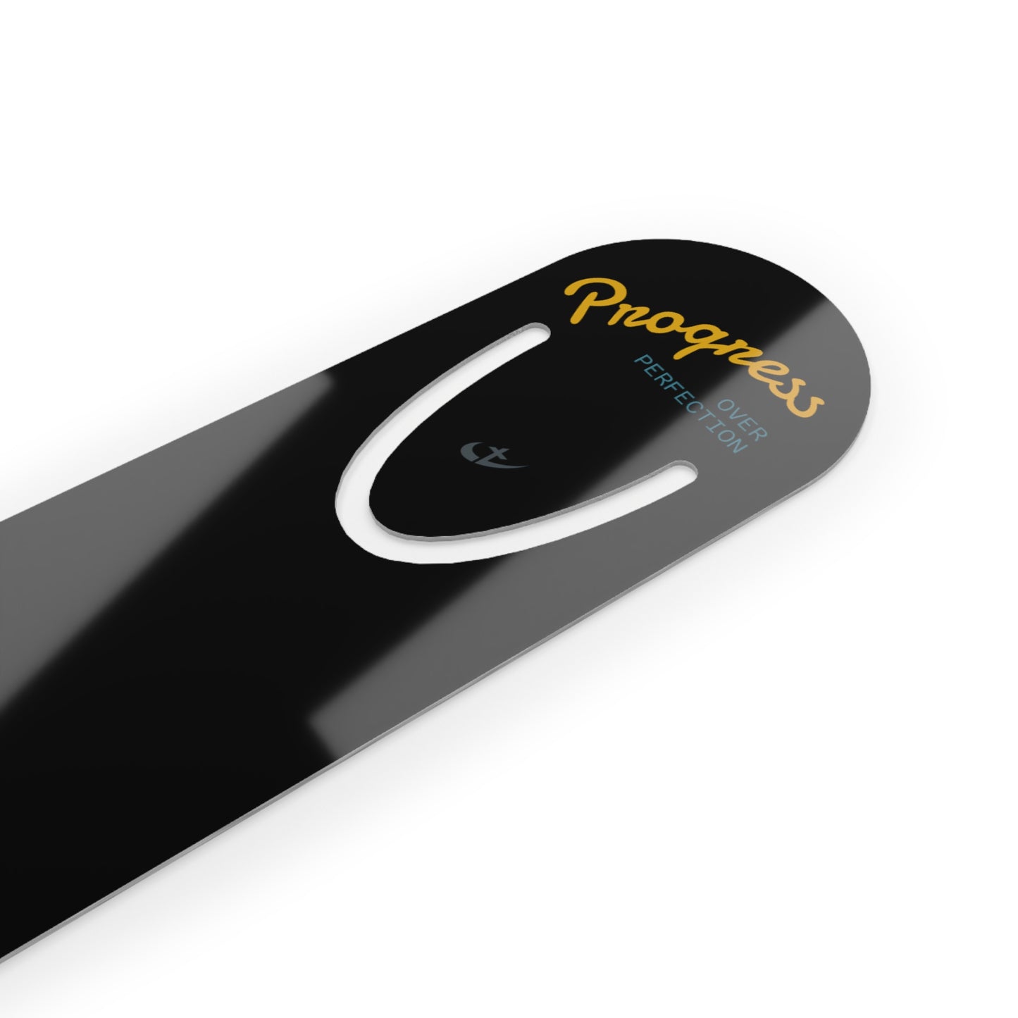 Progress Over Perfection — Wishing You Happiness and Success Inspirational Metal Bookmark