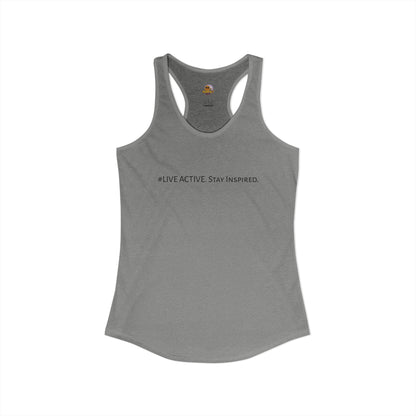 Women's "Live Active. Stay Inspired." Tank (Black Logo)
