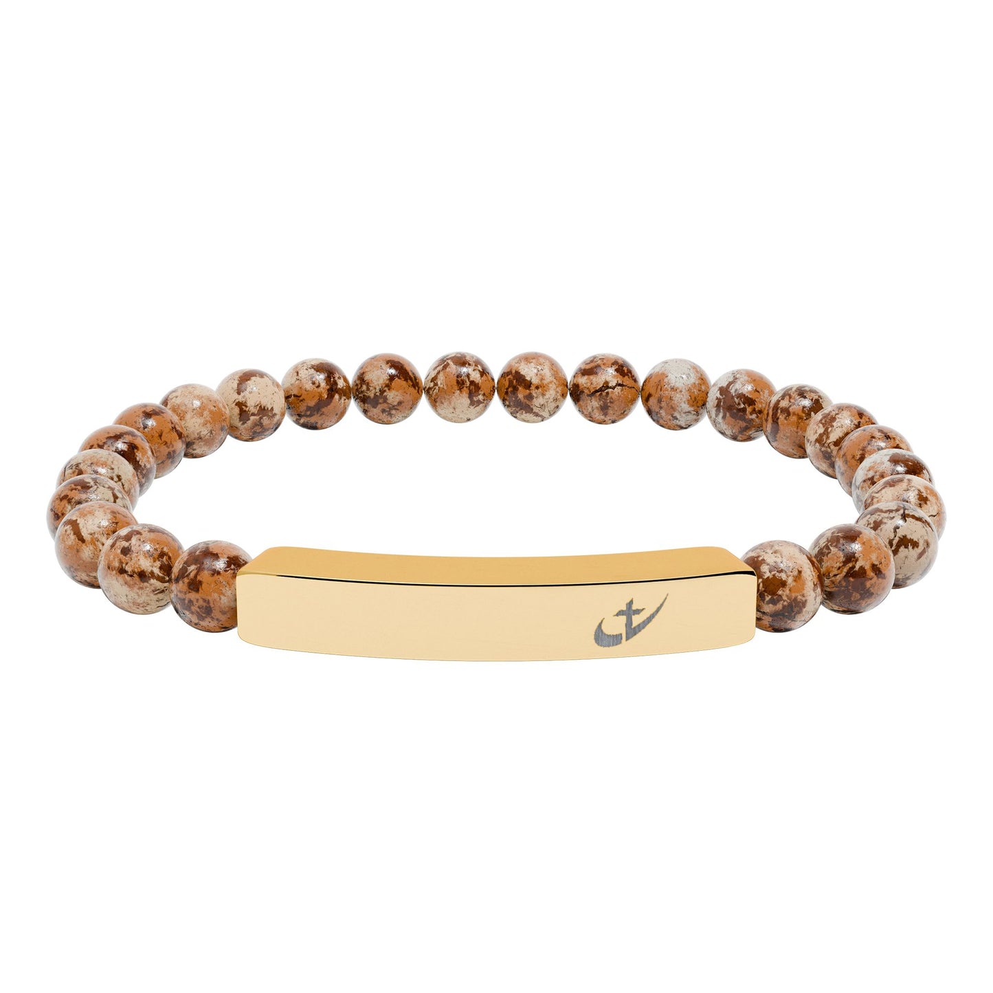 HeavenlyHigh Swoosh Beaded Bracelets — Natural Stone Stretch Bar Bracelets