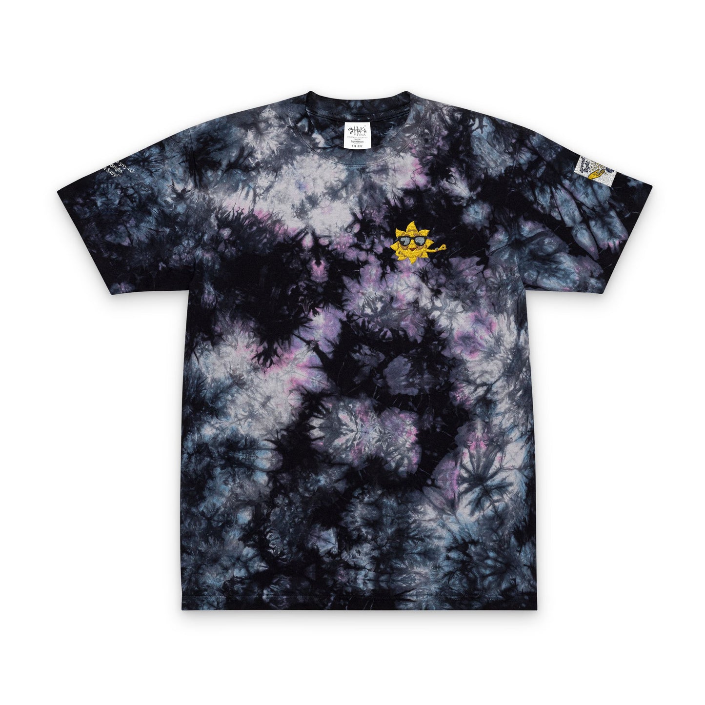 Vibrant Oversized Tie-Dye T-Shirt with Fun Embroidery, Summer Essential, Boho Fashion, Festival Wear, Unisex Casual Tee