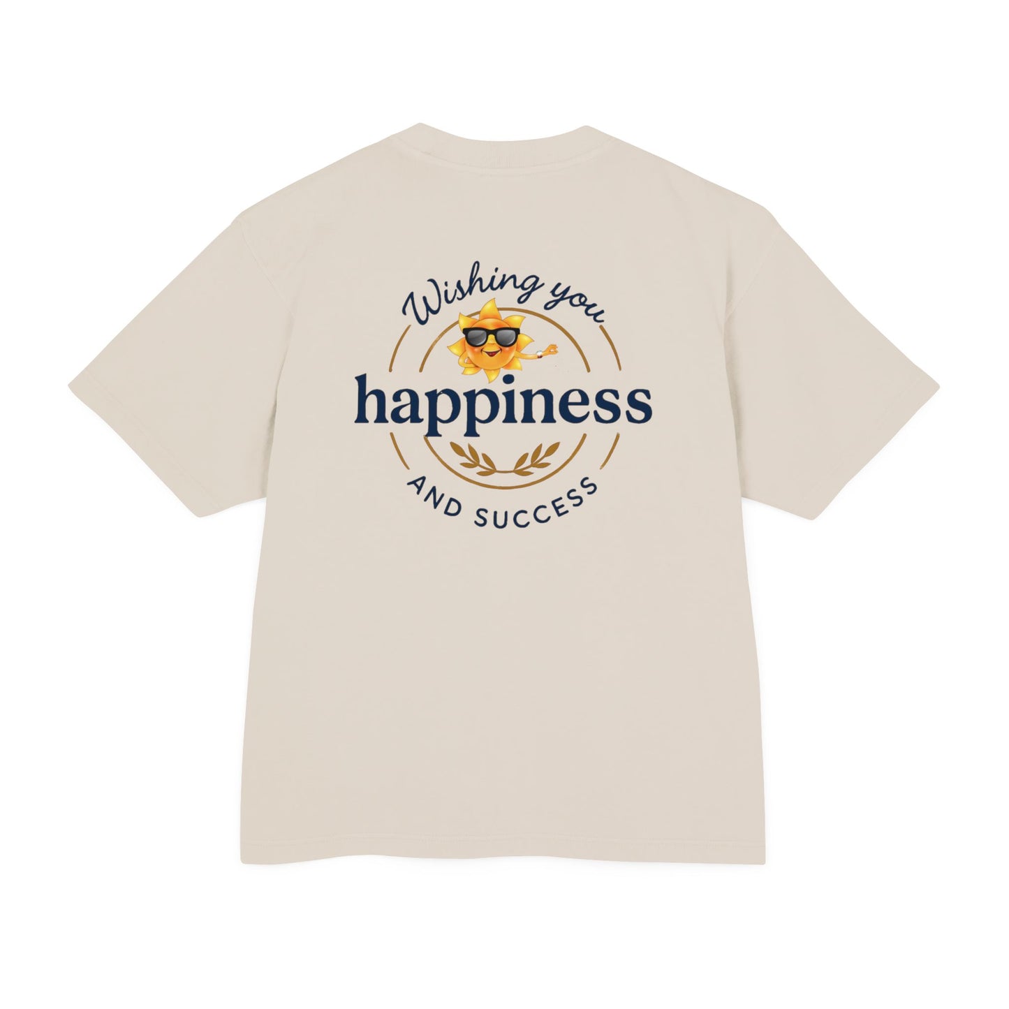 “Live Active. Stay Inspired.” with Happiness & Success — Boxy Graphic T-Shirt