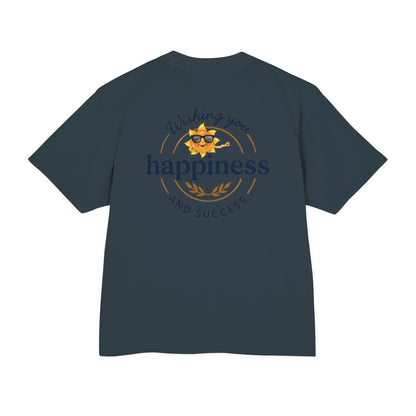 “Live Active. Stay Inspired.” with Happiness & Success — Boxy Graphic T-Shirt