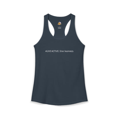 Women's "Live Active. Stay Inspired." Tank (White Logo)