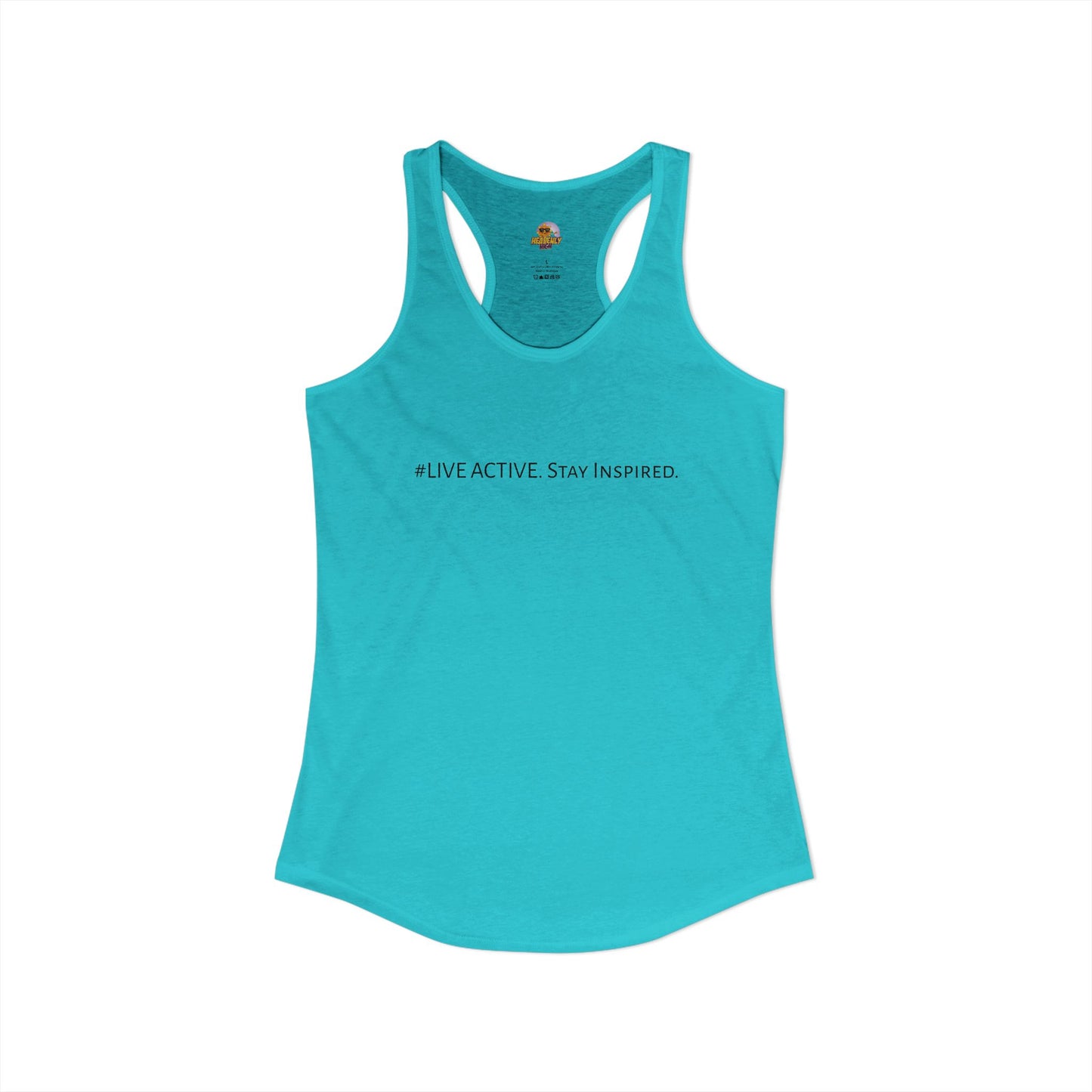 Women's "Live Active. Stay Inspired." Tank (Black Logo)