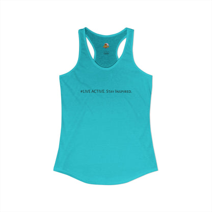 Women's "Live Active. Stay Inspired." Tank (Black Logo)