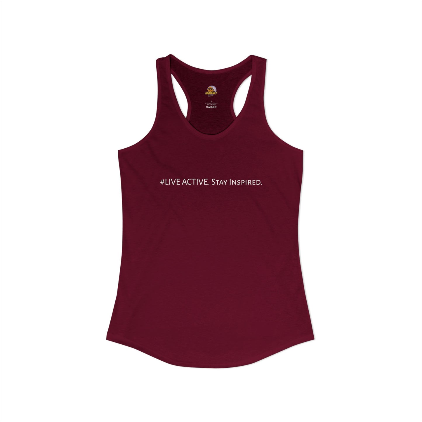 Women's "Live Active. Stay Inspired." Tank (White Logo)