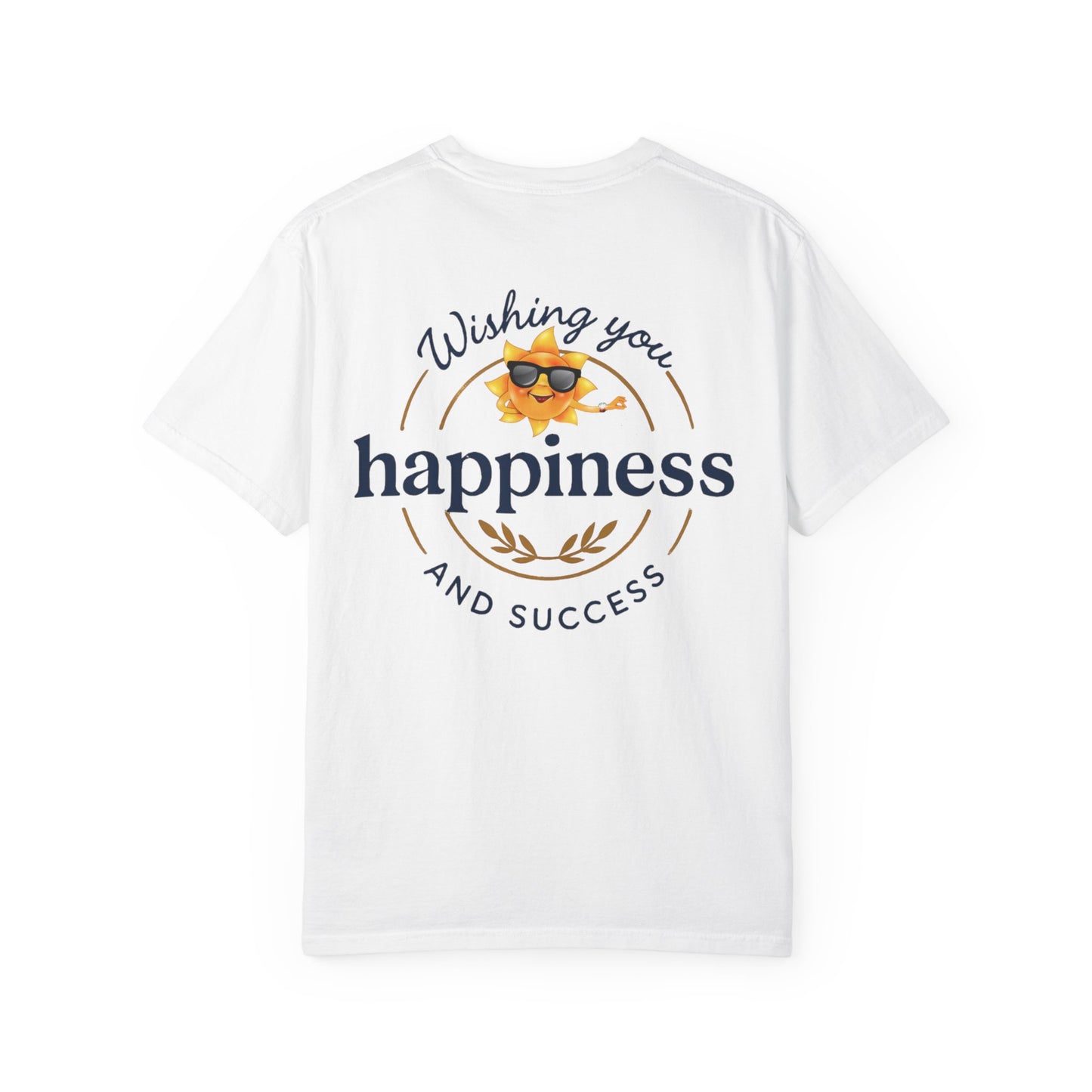 Wishing You Happiness & Success Swoosh Cross T-Shirt, Positive Vibes Motivational Clothing