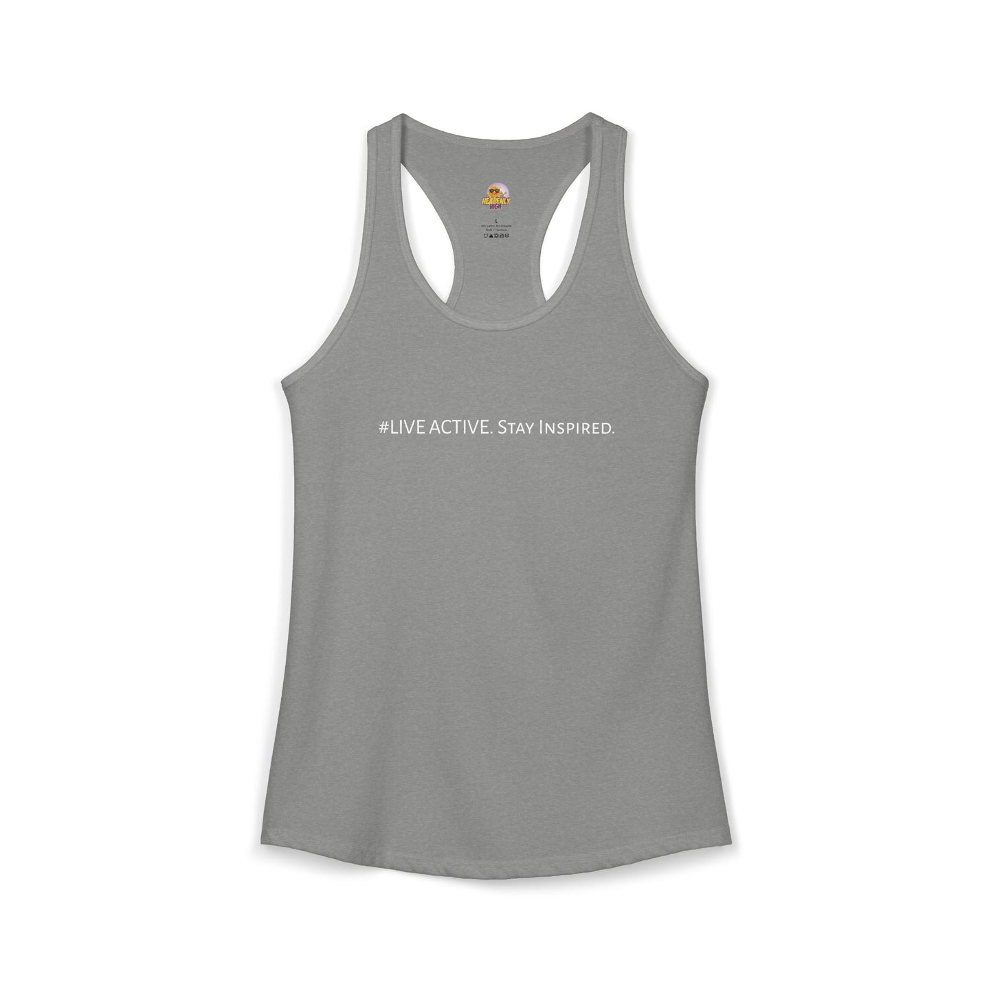 Women's "Live Active. Stay Inspired." Tank (White Logo)