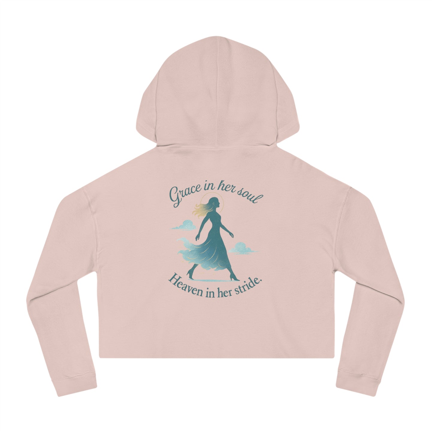 Grace-Inspired Cropped Hoodie for Women, Relaxed Fit, Spiritual Gift, Inspirational Apparel, Cute Layering Piece