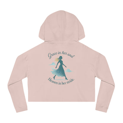 Grace-Inspired Cropped Hoodie for Women, Relaxed Fit, Spiritual Gift, Inspirational Apparel, Cute Layering Piece