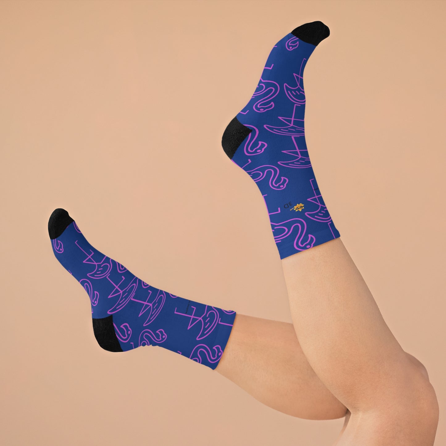 Tropical Flamingo Socks | Eco-Friendly Novelty Socks for Women | Fun Gift for Birthdays, Summer Parties, and Eco-Conscious Friends