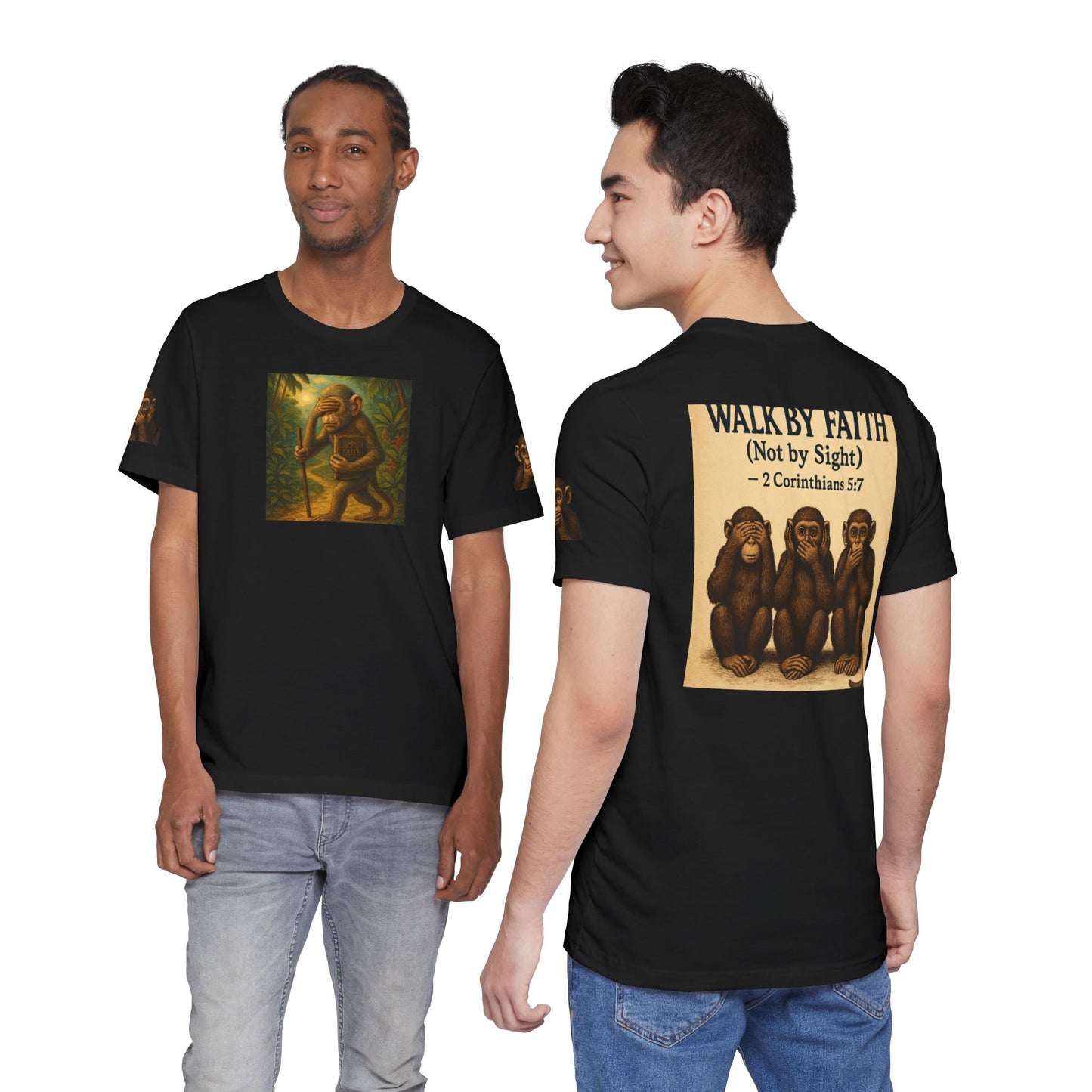 Walk By Faith Tee: Unisex Short Sleeve Shirt, Motivational Tee