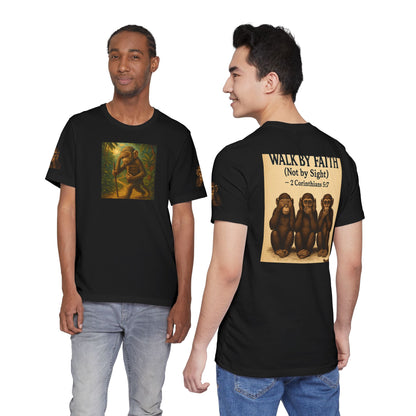 Walk By Faith Tee: Unisex Short Sleeve Shirt, Motivational Tee