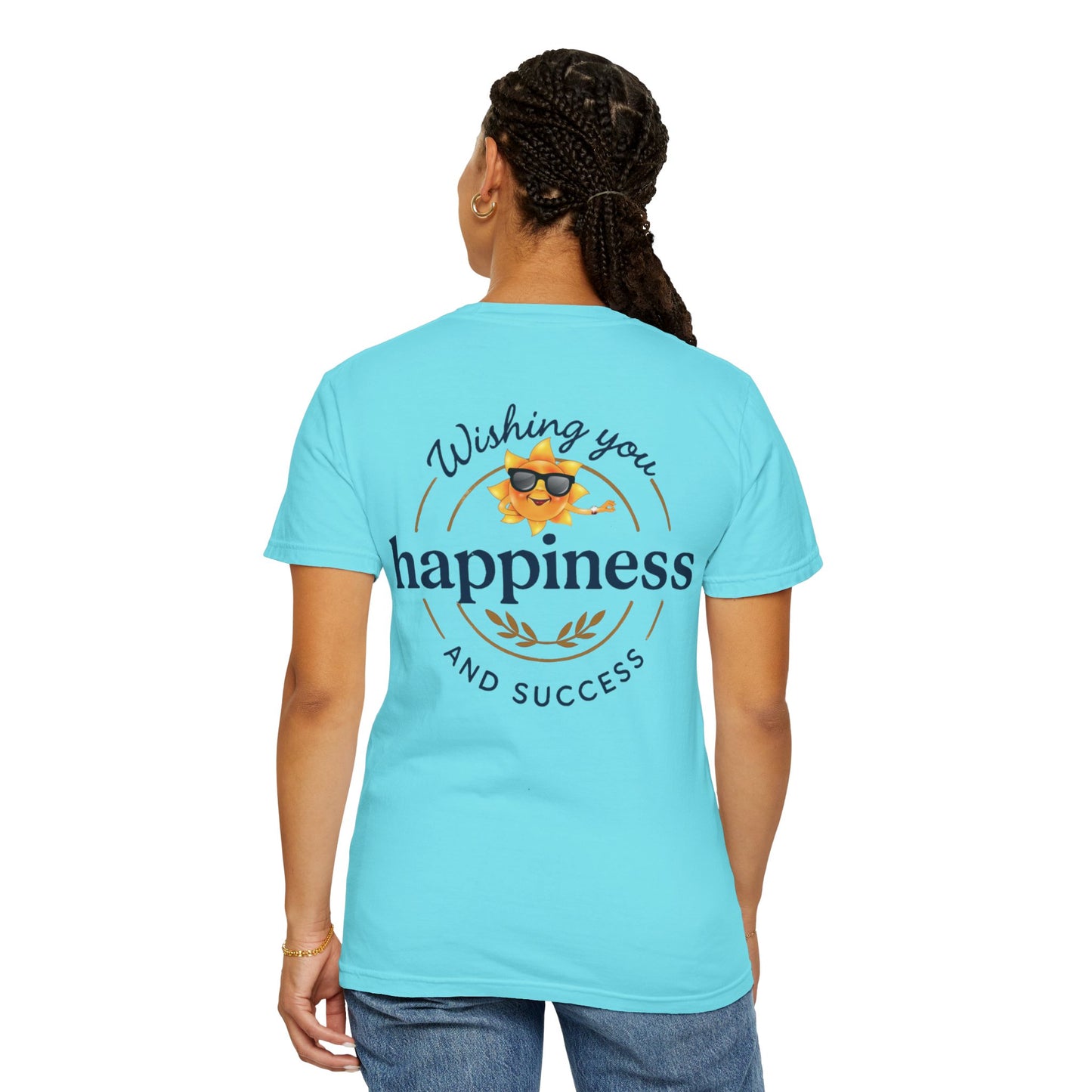 Wishing You Happiness Unisex T-Shirt, Casual Wear, Gift for Friends, Positive Vibes Tee, Summer Style, Motivational Clothing