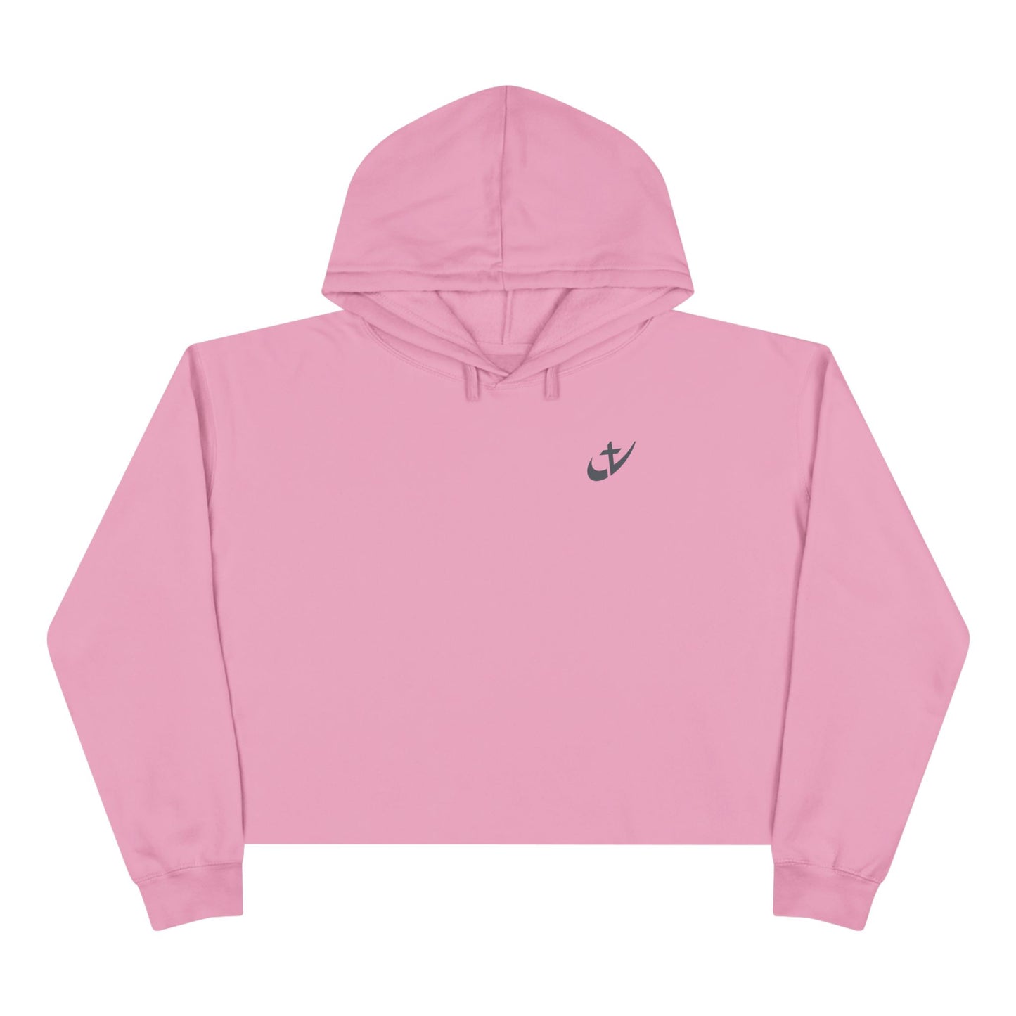 Cropped Hoodie — Heavenhighly Swoosh Chest Logo