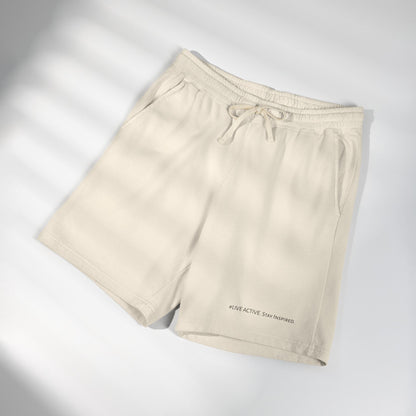 "Live Active. Stay Inspired." Sweat Shorts — Lightweight Casual Lounge Shorts (Black Logo)