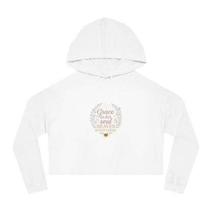 Grace-Inspired Cropped Hoodie for Women, Relaxed Fit, Spiritual Gift, Inspirational Apparel, Cute Layering Piece