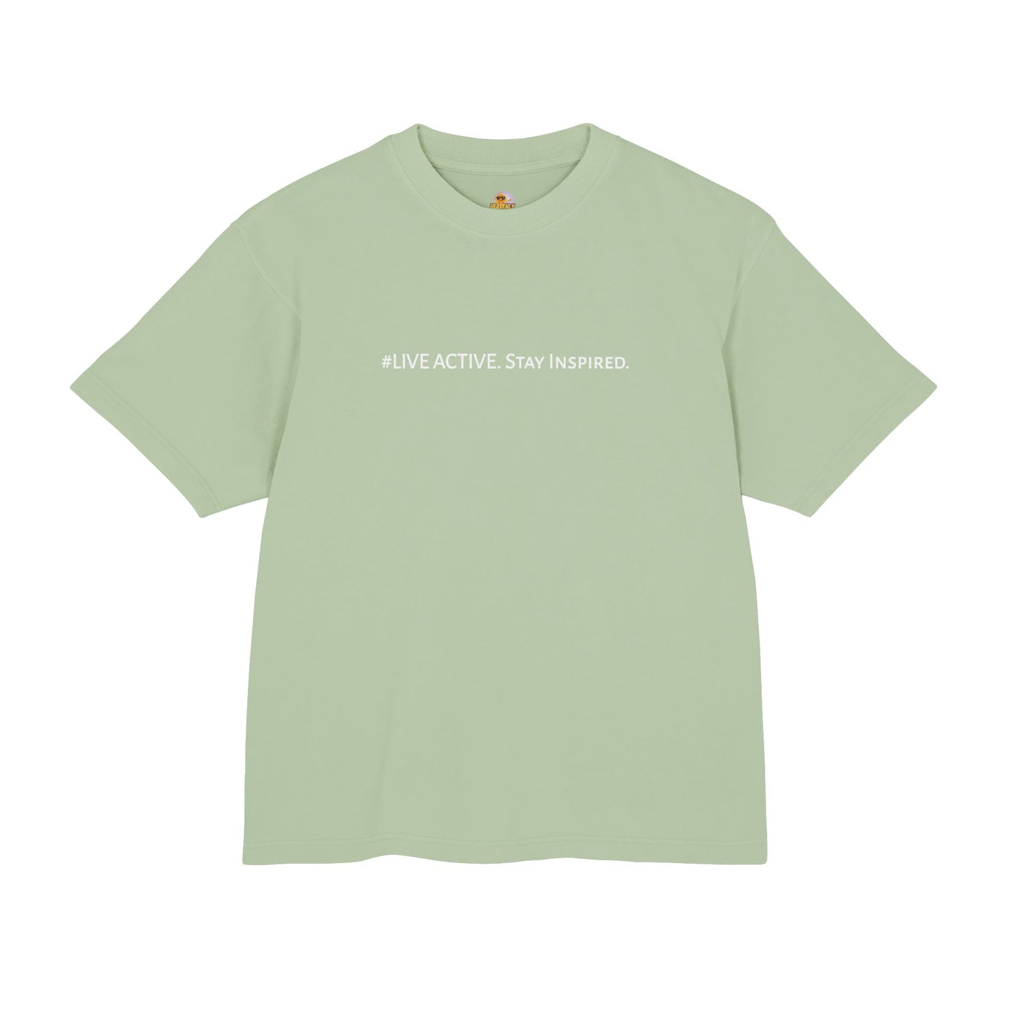 “Live Active. Stay Inspired.” with Happiness & Success — Boxy Graphic T-Shirt