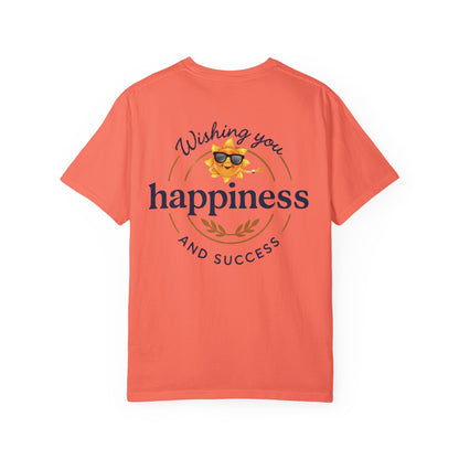 Wishing You Happiness Unisex T-Shirt, Casual Wear, Gift for Friends, Positive Vibes Tee, Summer Style, Motivational Clothing