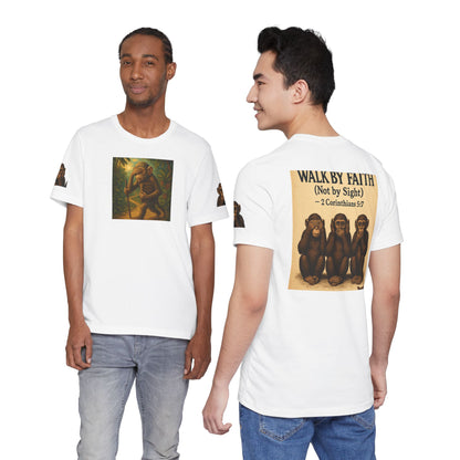 Walk By Faith Tee: Unisex Short Sleeve Shirt, Motivational Tee