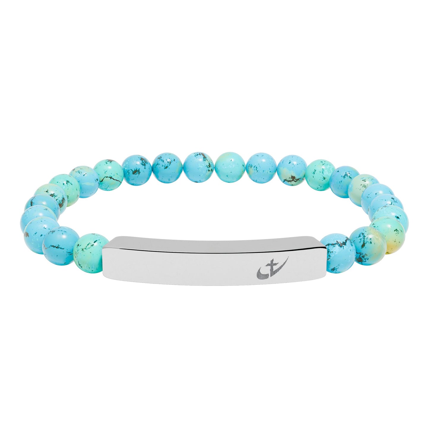 HeavenlyHigh Swoosh Beaded Bracelets — Natural Stone Stretch Bar Bracelets