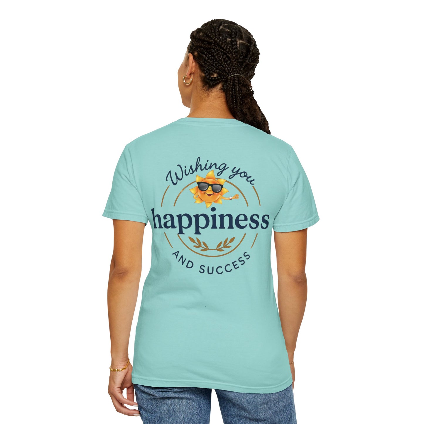 Wishing You Happiness Unisex T-Shirt, Casual Wear, Gift for Friends, Positive Vibes Tee, Summer Style, Motivational Clothing