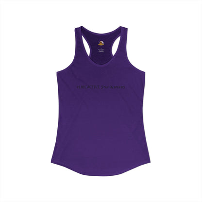 Women's "Live Active. Stay Inspired." Tank (Black Logo)