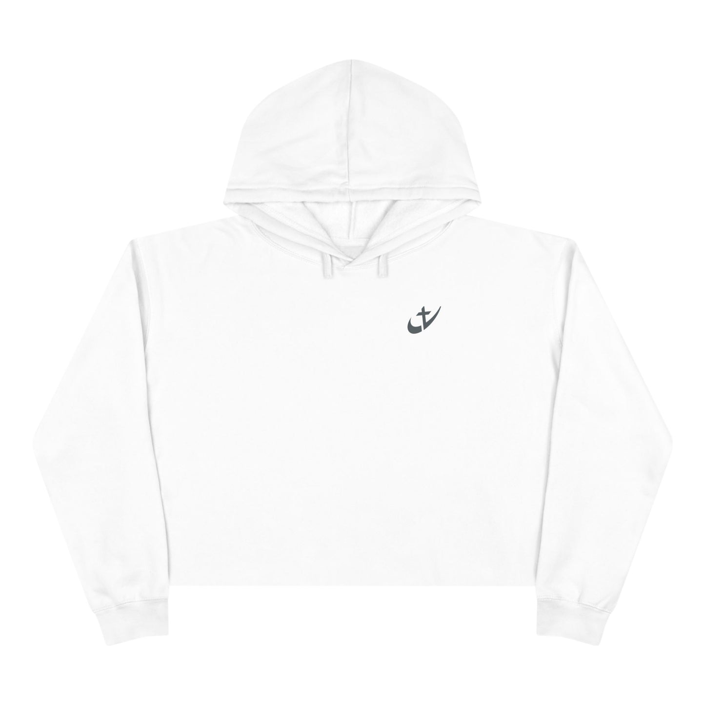 Cropped Hoodie — Heavenhighly Swoosh Chest Logo