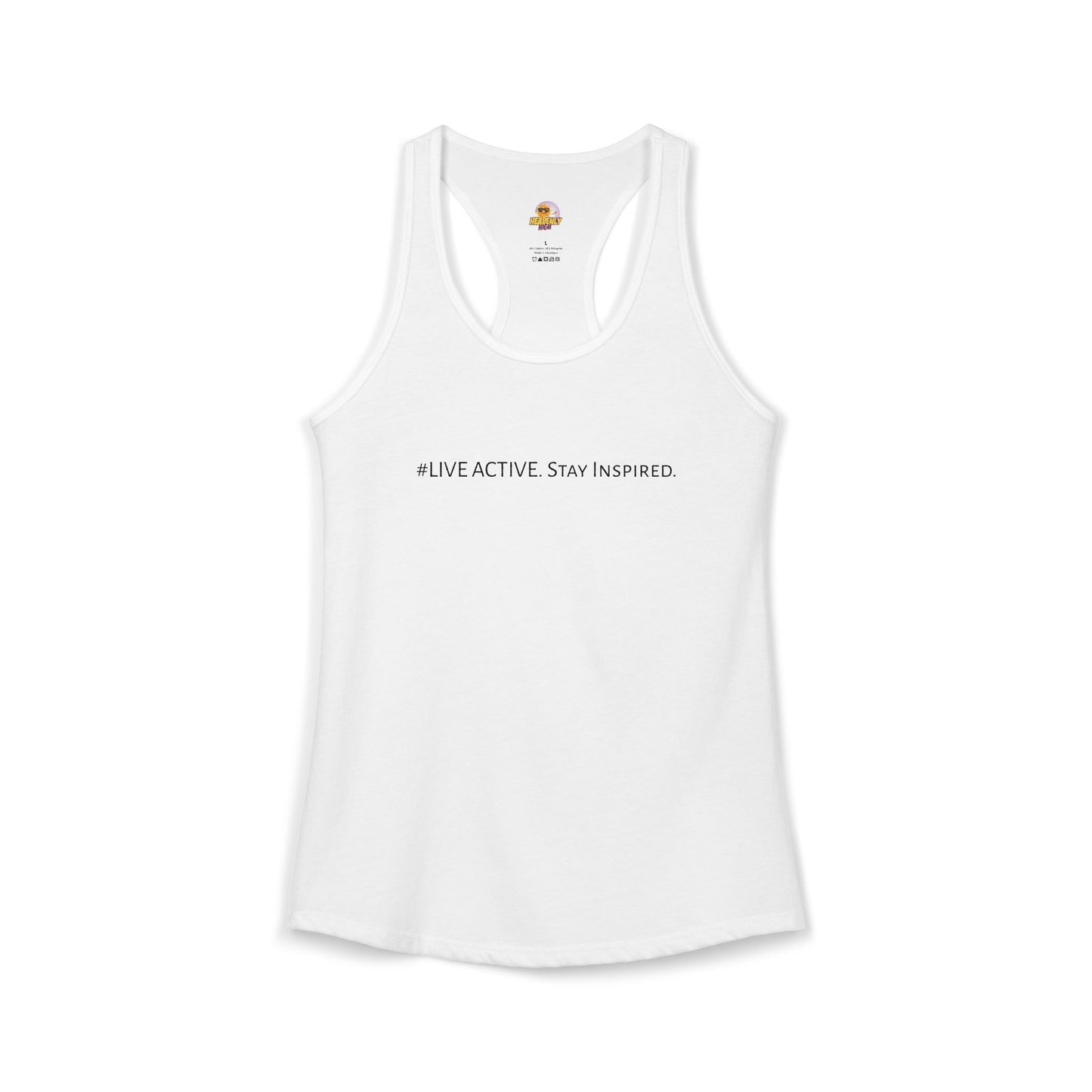 Women's "Live Active. Stay Inspired." Tank (Black Logo)