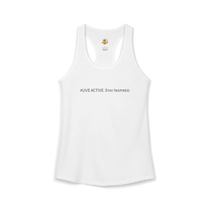 Women's "Live Active. Stay Inspired." Tank (Black Logo)