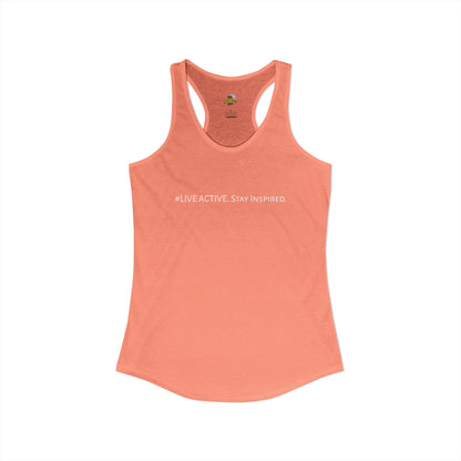 Women's "Live Active. Stay Inspired." Tank (White Logo)