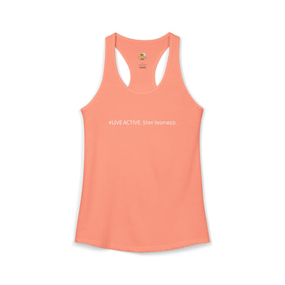 Women's "Live Active. Stay Inspired." Tank (White Logo)