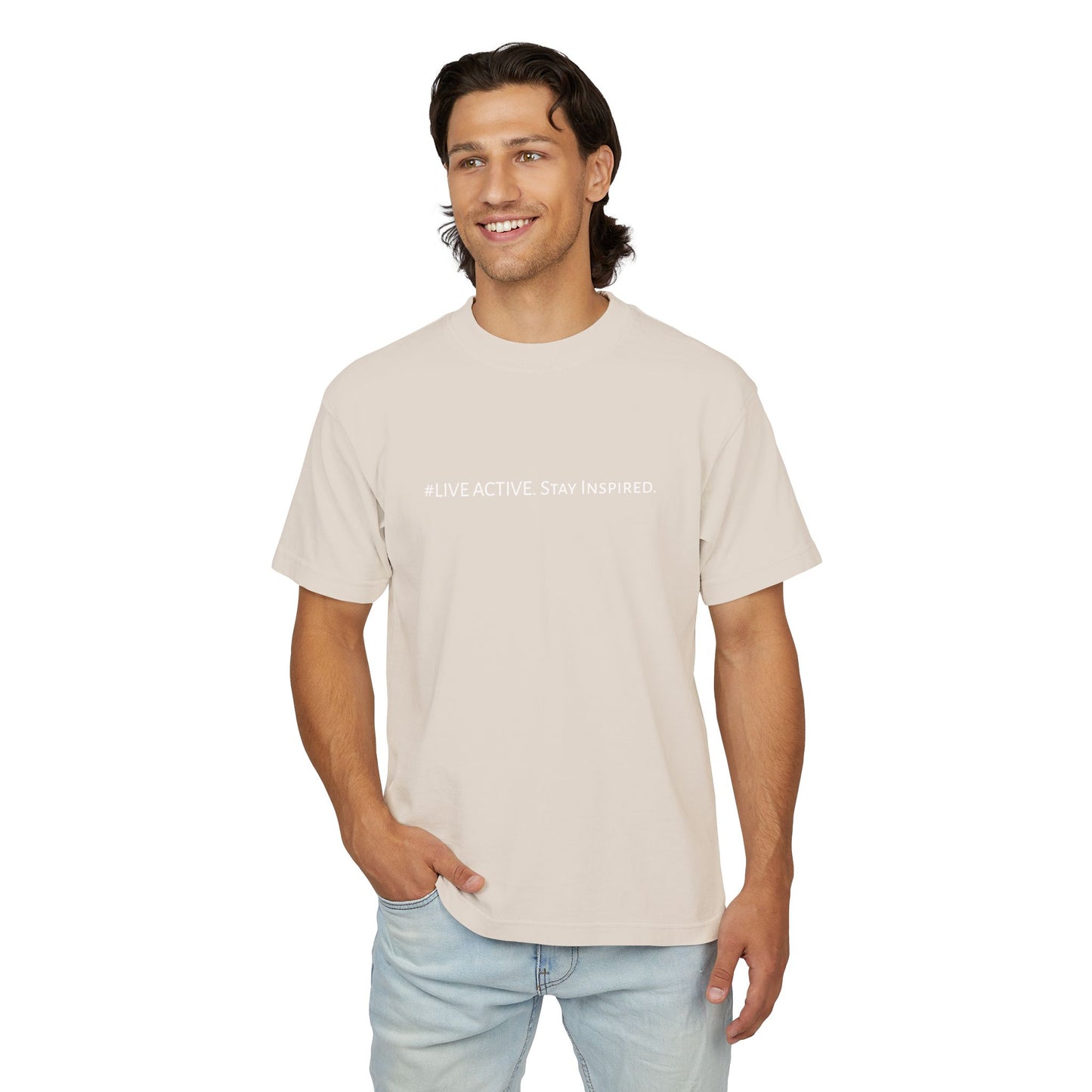 “Live Active. Stay Inspired.” with Happiness & Success — Boxy Graphic T-Shirt