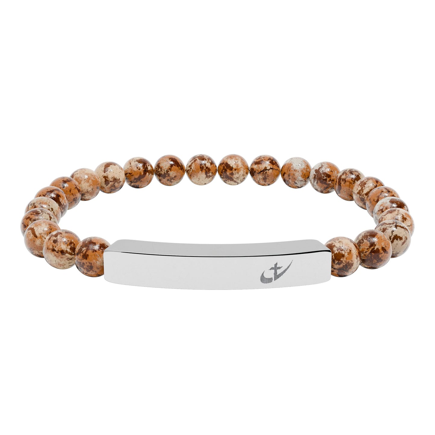 HeavenlyHigh Swoosh Beaded Bracelets — Natural Stone Stretch Bar Bracelets