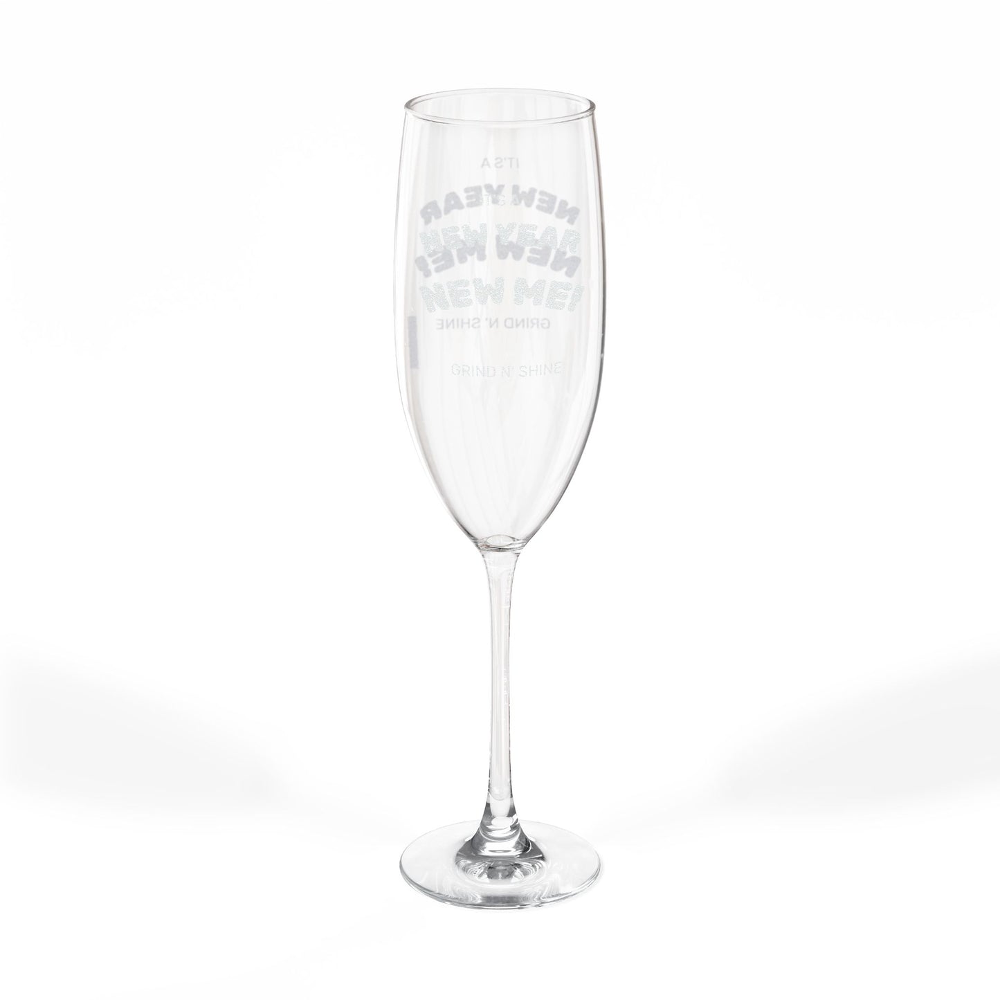New Year New Me Celebration Glass –Personalized  Engraved 8oz Champagne Flute